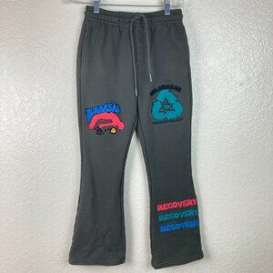 Valabasas Play Boy's Gray Embroidered Elastic Waist Sweat Pants Sz 12